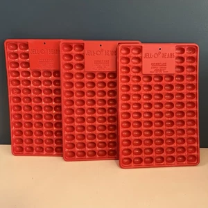 Vintage Jell-O Molds Jello Jigglers Gelatin Jelly Beans Set Red Lot of 3 - Picture 1 of 6
