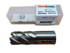 SteelMax  3/4 x 1 HSS Annular Cutter 3/4 Weldon Shank SM-AC-0750-1 - Picture 1 of 7