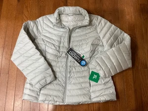 Giubbotto donna piumino ultraleggero full zip nuovo con etichetta 32 gradi calore XL grigio - Foto 1 di 2