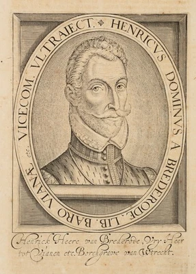 Portrait des Heinrich von Brederode, Radierung Barock Unbekannt (17.Jhd) - Bild 1 von 4