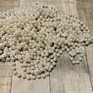 Vintage Perlen Perlen Christbaumgirlande Pearl Off sehr hübsch - Bild 1 von 3