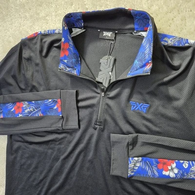 PXG Parsons Extreme Pullover Top Para Hombre Pequeño Negro Malla Ligera 1/4 Cremallera Golf Foto 1 de 4