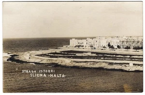 Sliema, Malta RPPC 1920s "Strada It-Torri" - Panoramic View of Point - Picture 1 of 2