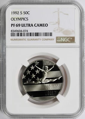 1992-S 50c Olympics Commemorative Half Dollar NGC PF69UCAM - Image 1 of 4