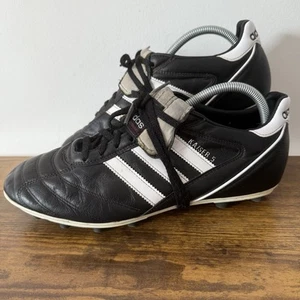 Scarpe da calcio ADIDAS Kaiser 5 Liga Football FG UK 9 nere bianche in pelle - Foto 1 di 8