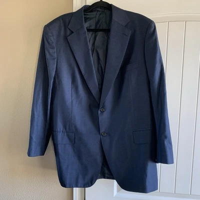 Ermenegildo Zegna Blue Tropical Australian Men's Blazer Wool Blend - Image 1 of 4