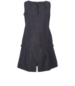 Chanel Jacquard Sleeveless Dress Womens 14 Black Cotton Silk - Picture 1 of 4