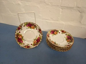 6 x Royal Doulton Old Country Roses Saucers 14cms in Diameter - Picture 1 of 9