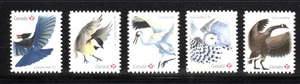 2018 Canada SC#3118i-22i-Birds of Canada-3,Jay,Owl,Goose-set of 5-die cut- M-NH - Picture 1 of 1