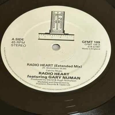 Radio Heart ft. Gary Numan "Radio Heart" 12" Vinyl Import 1987 - Image 1 of 4