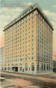 New Washinton Hotel Seattle Washington WA Postcard - Picture 1 of 2