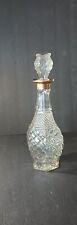 Vintage Anchor Hocking Decanter In WEXFORD Pattern With Gold Design On Opening