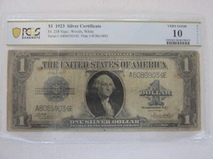 1923 $1 Silver Certificate PCGS Banknote VG10 (Woods, White) - Picture 1 of 2
