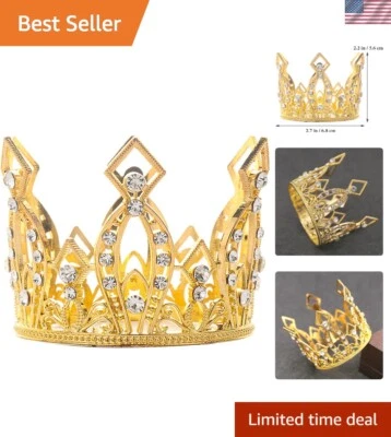 Exquisita Mini Tiara Corona Decoración Pastel - Perfecto para Bodas y Cumpleaños Foto 1 de 4