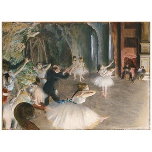 Edgar Degas, IMÁN DE NEVERA de ensayo en el escenario, 1874 Regalo de reproducción de bellas artes - Imagen 1 de 7
