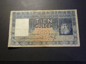 Netherlands 1939 10 Gulden, P#49a (2 RB 038744) - Foto 1 di 4