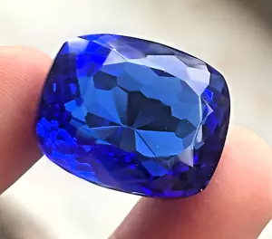 Natürlich 80 Cts Ceylon Blau Saphir Kissen Schnitt Zertifiziert Lose Edelstein - Picture 1 of 10