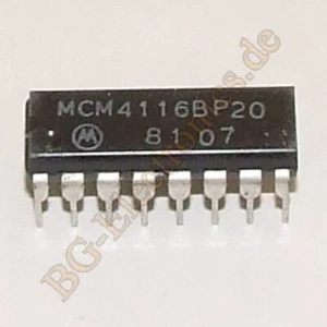 2 x MCM4116BP20 16,384-Bit Dynamic RAM Motorola DIP-16 2pcs - Bild 1 von 1
