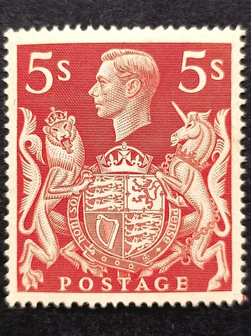 GB King Gorge VI 5/ Red SG.477 MH Well Centred Good Perforation Clean  VF Cover