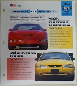 Folleto Especificaciones Head to Head Pontiac to Ford IMP Hot Cars Grupo 11, No 26 - Imagen 1 de 3