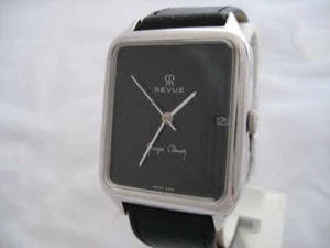 NOS NEW SWISS MADE AUTOMATIC MEN'S REVUE WATCH WITH DATE 1960'S - Picture 1 of 4