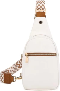 Small Sling Bag for Women Leather Crossbody Handbag Bag Purse White - Picture 1 of 12
