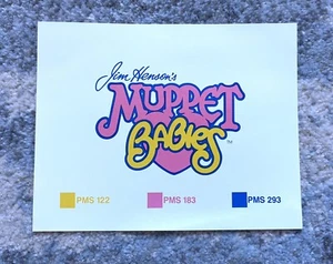 Vintage Jim Henson Muppet Babies Logo Pantone Documentation Licensing 1984 - Picture 1 of 1