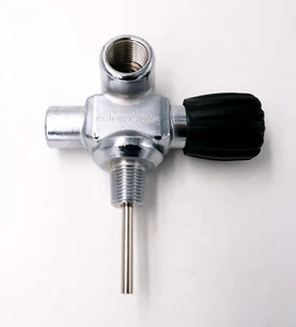 Monoventil Druckluft 300bar rechts, Flaschenhalsgewinde kleinkonisch, erweiterba - Bild 1 von 4