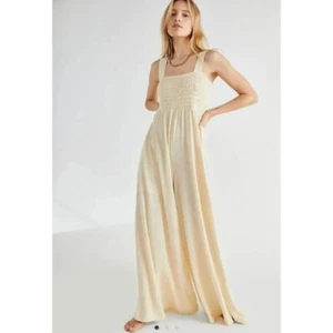 NWT Free People Homecoming Jumpsuit FP Beach Wide Leg Flare Sz XS - Picture 1 of 8
