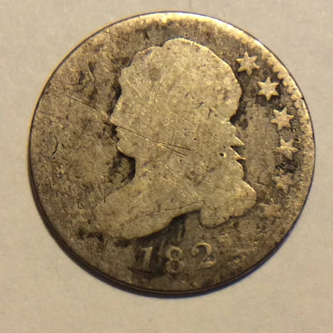 182? CAPPED BUST  DIME A-813  DAMAGED LOOKS LIKE AN 1821 Cover