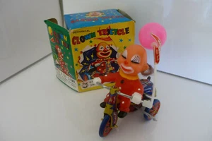CLOWN TRICYCLE TIN TOY JOUET TOLE   VINTAGE 60/70  MTU NIB NEUF BOITE .. - Picture 1 of 5