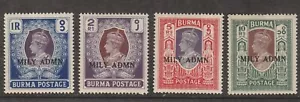 BURMA KG6TH MILITARY ADMIN.HI VALUES MLH - Picture 1 of 1