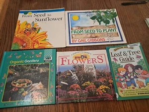 Kids books Plants Lot 5 Gardening Seeds Trees Flower Classroom homeschool - Picture 1 of 6