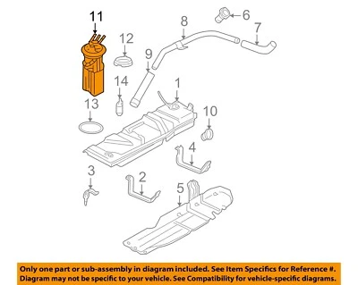 Used Fuel Pump fits: 2004 Chevrolet Blazer s10/jimmy s15 Pump Assembly 4 Dr Grad - Image 1 of 3