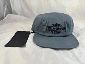 NWT Harley Davidson Mechanics Adjustable Baseball Hat Cap Trucker New Blue - Picture 1 of 12