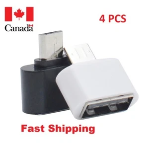 4 x OTG Micro USB Male to USB 2.0 Female Converter Adapter for Smartphone(White) - Picture 1 of 1
