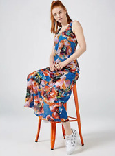 Ronni Nicole Printed Textured Maxi Dress Blue Multi Size 12
