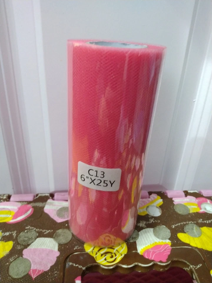 Sandía Rojo Tul 6 Pulgadas Rollo Decoración Artesanías Niños Ropa Boda Falda Vestido  Foto 1 de 1