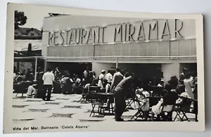 Vintage 1930er RPPC RESTAURANT MIRAMAR BALNEARIO CALETA ABARCA VINA DEL MAR CHILE - Bild 1 von 2