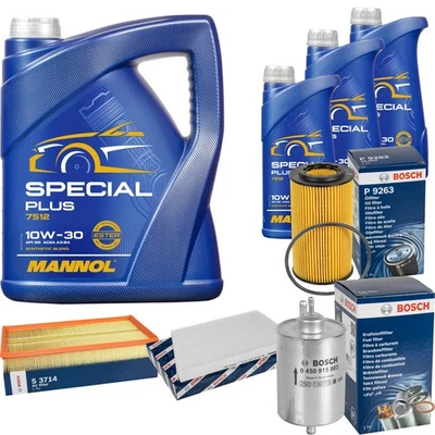BOSCH Inspektionspaket 8L MANNOL Special Plus 10W-30 für Mercedes C-Klasse CLK - Bild 1 von 4