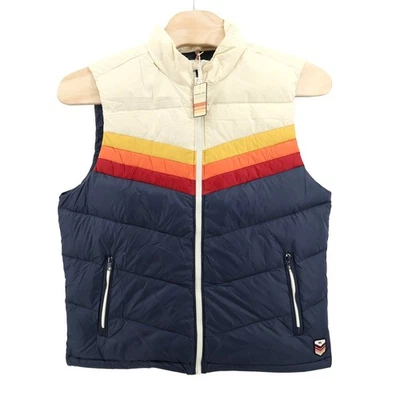 NUEVO Chaleco acolchado de plumón boreal de archivo de capa marina bloque de color para hombre L precio de venta sugerido por el fabricante $158 Foto 1 de 4