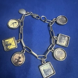 vintage charm bracelet silver  - Picture 1 of 17