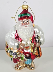 NWT - Vintage Kurt Adler World Of Santas Glitter Santa Ornament - Picture 1 of 5