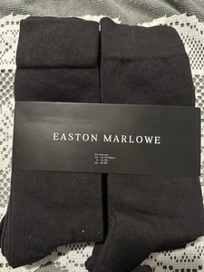 Easton Marlowe klassische Anzugsocken Herren Baumwolle einfarbig 6 Packungen schwarz Gr. 10-13 neu mit Etikett - Bild 1 von 7
