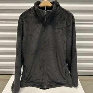 The North Face Jacket Women’s XL Dark Grey Fuzzy Fleece Full Zip Coat Outdoors - Picture 1 of 9