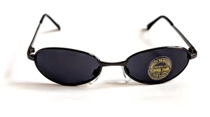 NWT Vintage 90's Small Oval Metal Sport Sunglasses (D. Gunmetal) - Picture 1 of 5