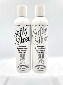 2er Pack Softly Silver Shampoo/Conditioner für silbernes, graues Haar 8 Unzen Flasche - Bild 1 von 2