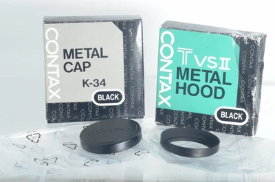 MINT IN BOX Contax K-34 BLACK Metal Front Cap 38mm for TVS II METAL Hood Black - Image 1 of 4