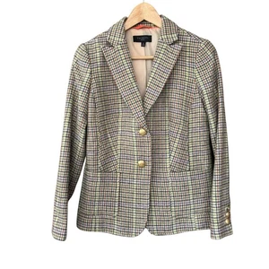 Blazer Talbots Clásico Shetland Cuadros Mañana Cuadros Pata de Gallo Multicolor 4 4P - Imagen 1 de 11