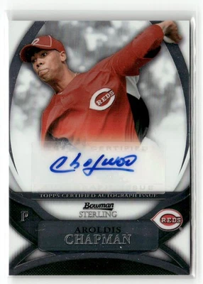 2010 Bowman Sterling Aroldis Chapman Autographs RC ROOKIE AUTO REDS - Image 1 of 2